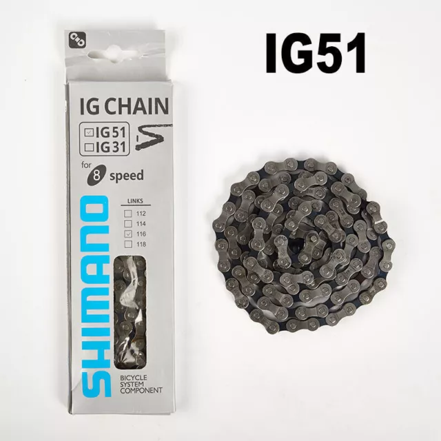 116 Links 7/8/9 Speed Bicycle Chain Mountain Bike MTB Deore Chain HG53-51 + Tool 3