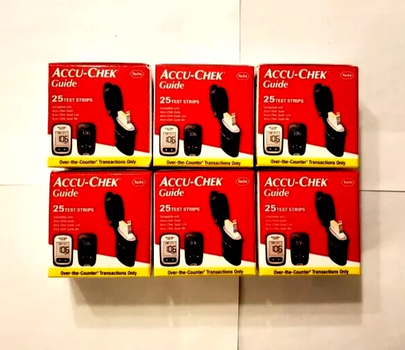 Nuevas tiras reactivas para diabéticos de glucosa en sangre Accu-Chek guía 150 quilates expiración 2024