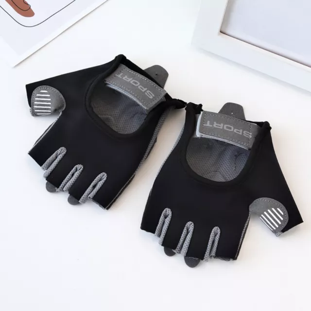 Anti Slip Hanging Half Finger For Weight Lifting Gym Gloves Wear Resistant