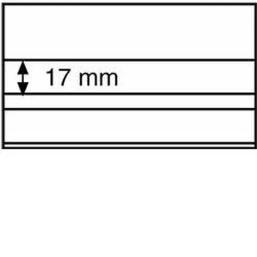 Leuchtturm (334076) Einsteckkarten Standard PS,148x85 mm,2 klare Streifen mit De