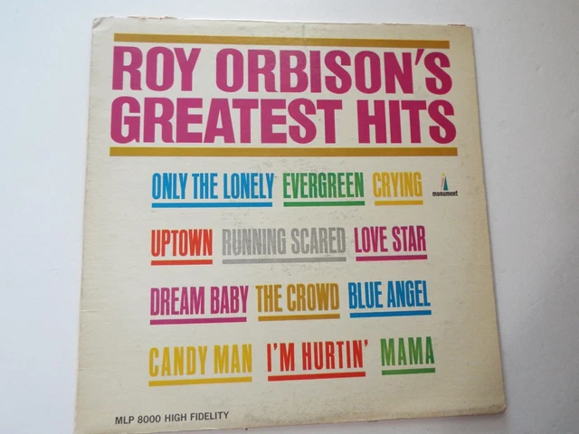 Roy Orbison's Greatest Hits MLP 8000 High Fidelity LP