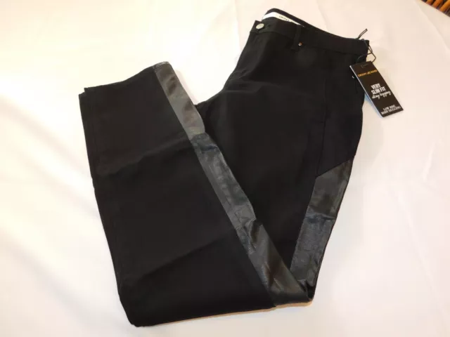 DKNY Jeans Donna Jeans Leggings Jeans Nero Slim Fit Vita Bassa Nwt Nuovo
