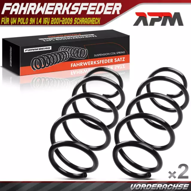 2x Federn Fahrwerksfeder Vorne für VW Polo 9A 9N 1.4 16V 2001-2009 Cross Dune