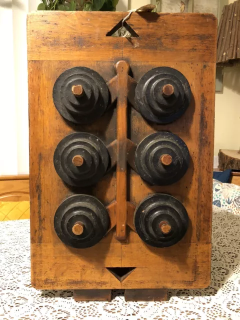 Vintage Wooden Industrial Americana Factory Mold Wall Art Work Decor Farmhouse