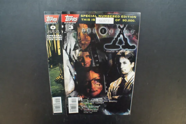 The X Files Collectors Issue 0 & Special Numbered Edition 3 Topps Comics