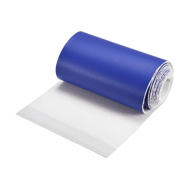 Sintetico Pelle Lenzuola,PU Pelle per Creazione Artigianato,10x135cm Blu