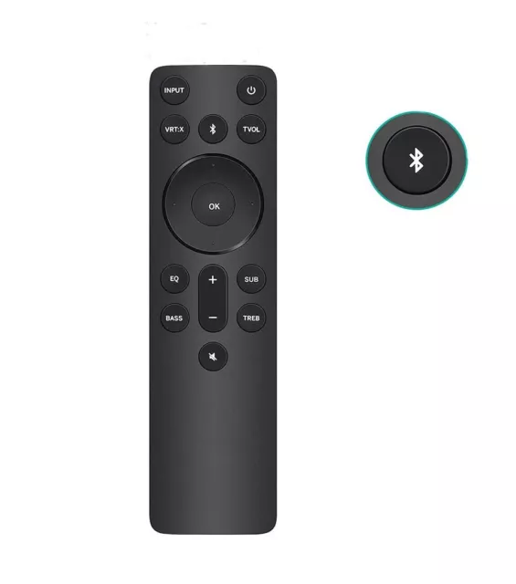 New Bluetooth Replacement Remote Fit for Vizio 2.1 5.1 Sound Bar Home Theater
