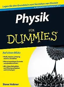 Physik für Dummies (Fur Dummies) von Holzner, Steve | Buch | Zustand gut