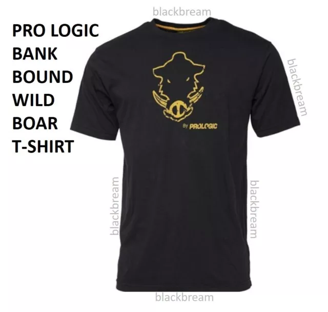 Pro Logic Bank Gebunden Wildschwein T-Shirt Karpfen Barbel Hike Angeln Freizeit