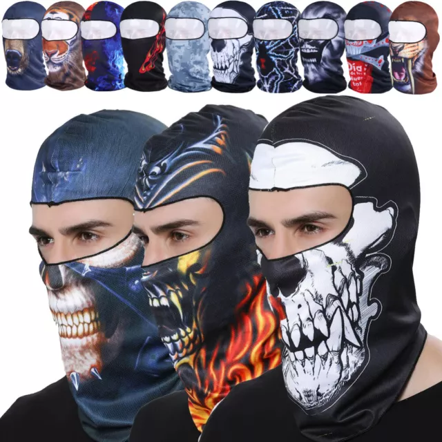 3D Skull Mask Balaclava Ghost Bandana Motorcycle Full Face Mask Hood Halloween