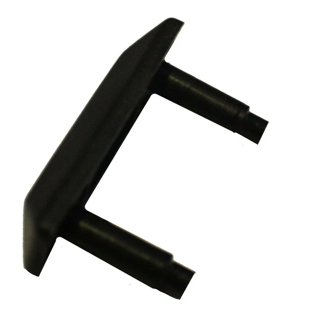 Set di 2 cunei / fermaruote in plastica nera con maniglia-990010918