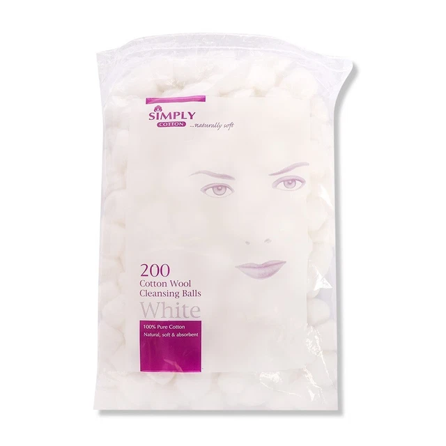Simply White Cotton Balls - Pack of 200