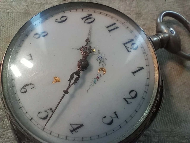 MONTRE GOUSSET COL en argent fonctionne EUR 34,50 - FR