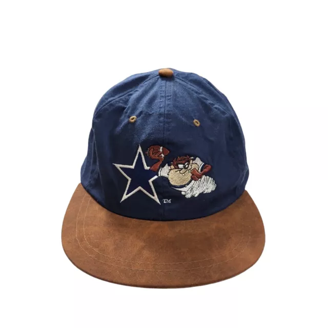 Vtg Dallas Cowboys Tasmanian Devil Hat Cap 90s Looney Tunes Blue Fresh Caps Rare
