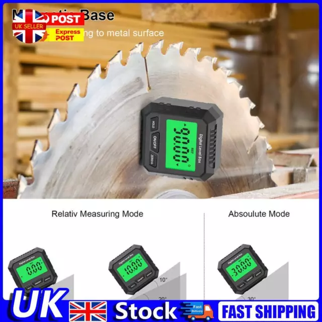 Angle Protractor 60 Degree Digital Inclinometer Level Meter Tool (Black A) UK