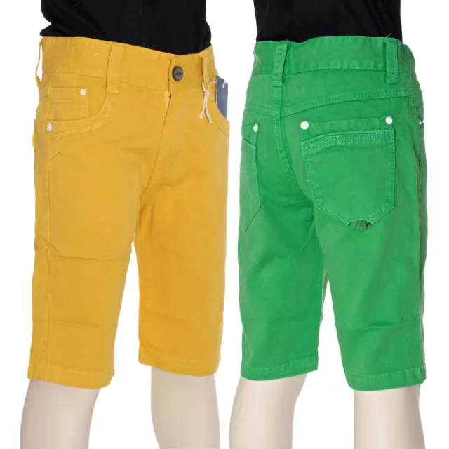 Kinder Shorts Bermuda 3/4 kurze Hose Sommer Jungen Jeans Short Neu Unifarben #33