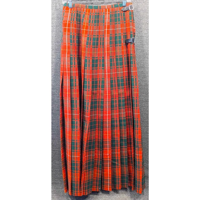 GEOFFREY (TAILOR) Ladies' Kilt - Red Plaid, Bruce Ancient Tartan, New Wool
