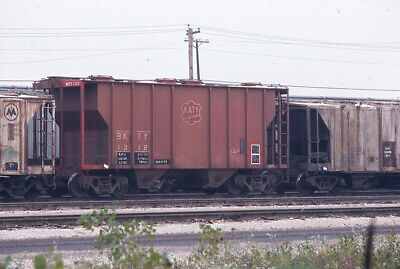 Railroad Slide - Katy MKT BKTY #1312 Hopper Car 1977 Berkeley IL Freight Train