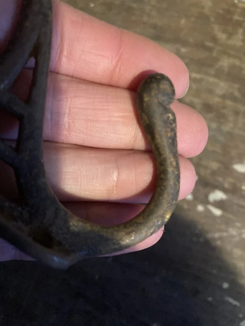 Antique Victorian Cast Iron Original Coat Hook Vintage Reclaimed Old 5