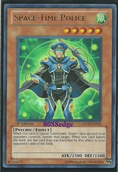 Yu-Gi-Oh! "SPACE-TIME POLICE" GENF-EN023 1st EDITION ULTIMATE RARE YuGiOh GOLD