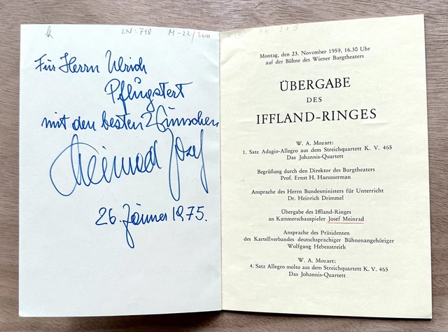 Uitleg Helder op Maria IFFLAND-RING. ÜBERGABE an Josef Meinrad. 1959. Widmungsexemplar. Festschrift. EUR 35,50 - PicClick IT Uitleg Helder op Maria IFFLAND-RING. ÜBERGABE an Josef Meinrad. 1959. Widmungsexemplar. Festschrift. EUR 35,50 - PicClick IT
