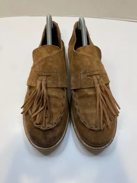 A.S. 98 Women’s Loafer Moccasin Size 40/9-9.5 Slip On Brown Leather Tassel
