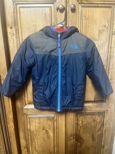North Face Boys Reversible Winter Coat Navy/Red/Gray Size XXS Or 5