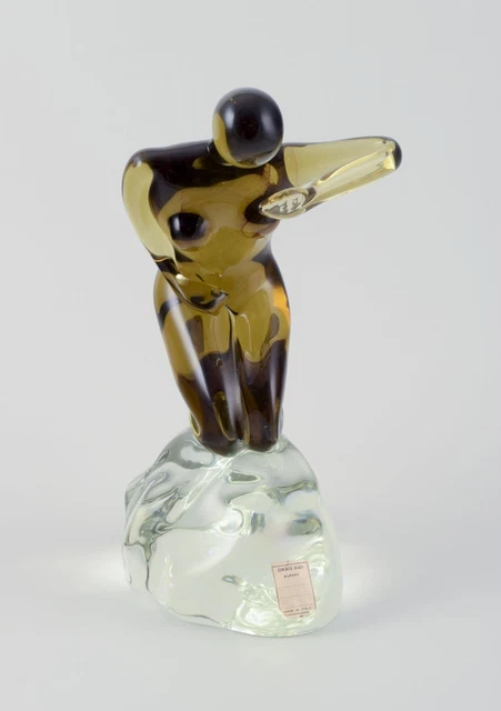 Vase Coupe En Verre Soufflé De Murano - Signé Cenedese - Milieu Du 20e - Polychrome