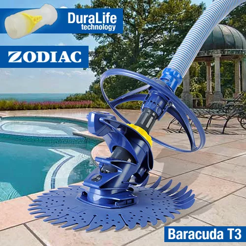 Zodiac T3 Baracuda Pool Cleaner  - Above & In Ground - Wall Climber