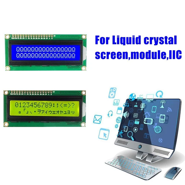 IIC/I2C 1602 LCD Module LCD1602A Blue /Green Screen Library File/ Provides E5I9