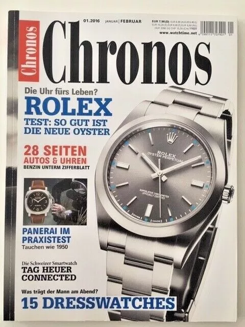 German watch magazin / Magazine allemand de montres CHRONOS 1/2016 ROLEX OYSTER