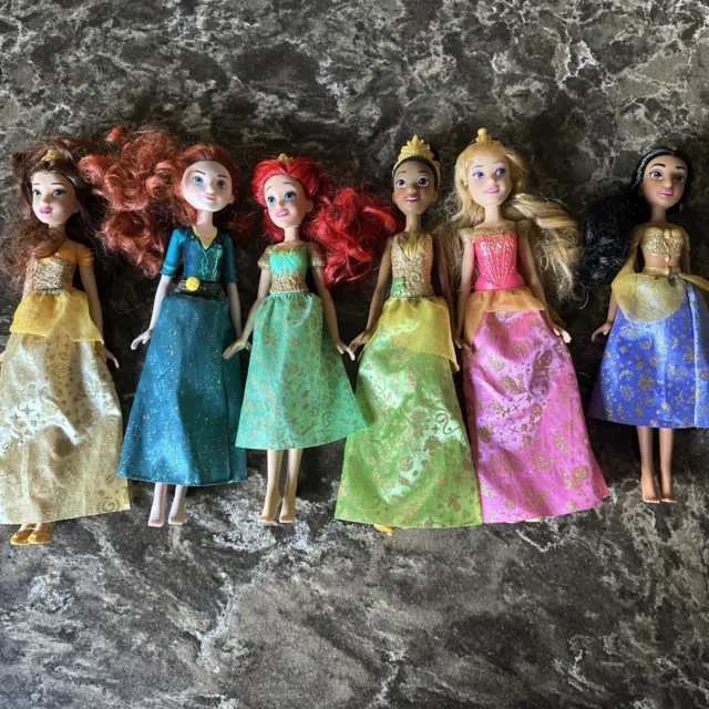 Disney Princess Doll Lot Of 6 Dolls