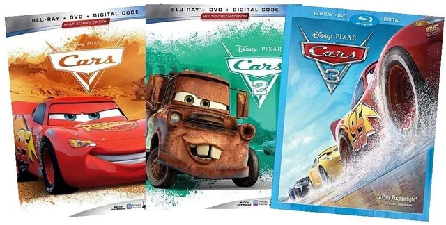 CARS MOVIE COLLECTION Blu-ray/DVD 1, 2 And 3 Blu Ray + DVD Bundle New ...