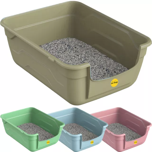 Large Cat Kitten Litter Tray Box High Sided UK Deep Toilet Loo Luxury CatCentre®