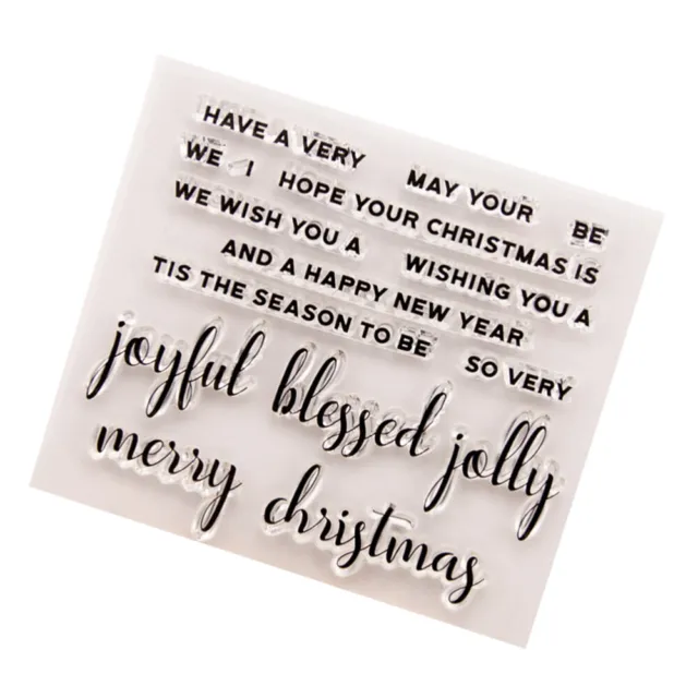 Clear Stamps Holiday Card Making Words Christmas Greeting Sentiments Seal