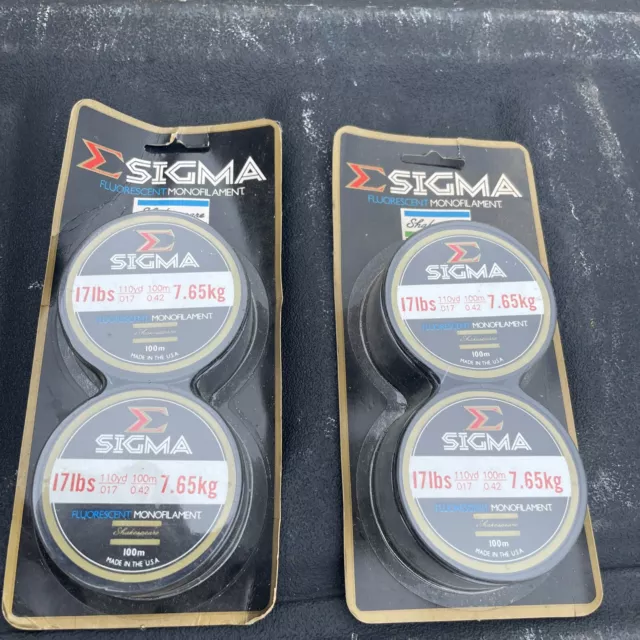 Lot of 6 Shakespeare Sigma Premium Fishing Line 15# test 110 yds each clear  blue