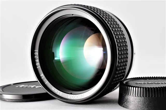[MINT w/Caps] NIKON NIKKOR AI-S SIC 85mm F/1.4 portrait MF Lens From JAPAN #98