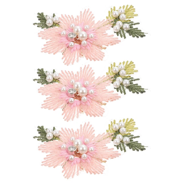 3 piezas molde de flor costura apliques paño reparación parches bordado parches