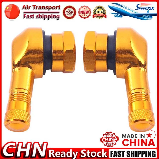 2pcs 90 degrés CNC aluminium moto 11,3 mm jante pneu pneu Valve tiges Auto Moto