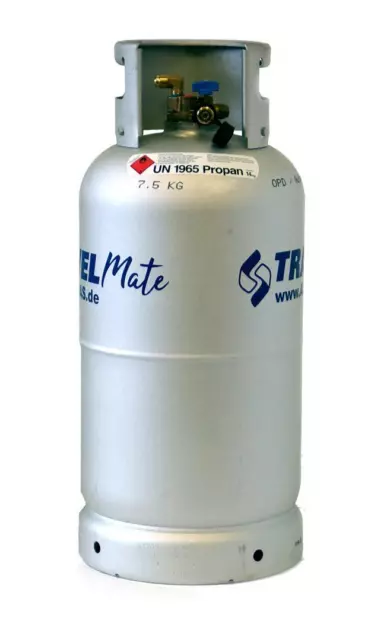 ALUGAS Travel Mate Gastankflasche 33L 14kg Multiventil 80% Füllstop LPG Autogas