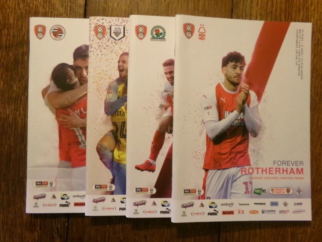 COLLECTION OF 2018/19 Rotherham United Programmes x4 all good condition