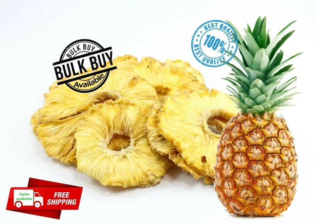 100% Bio reine getrocknete/dehydrierte Ananas Fruchtscheiben/Ringe Ceylon frei