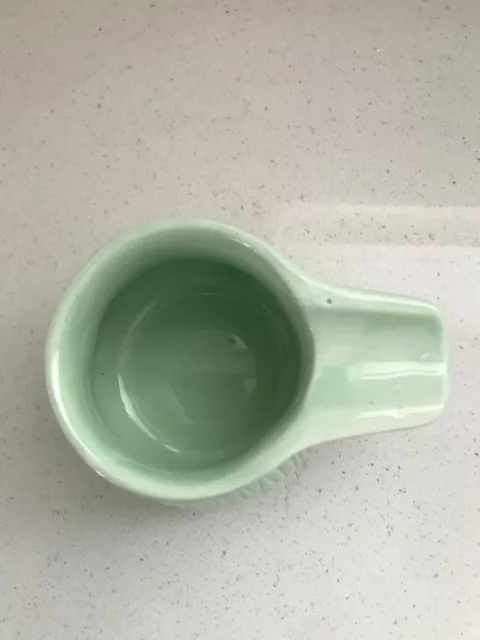 Vintage KSP Made in England pale green glaze English pottery shaving mug 2