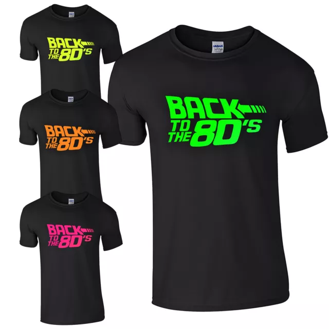 Back To The 80's T-Shirt - Fancy Dress Neon Print Love 80s Party Dance Club Top