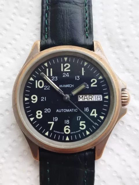 Vintage M-Watch Mondaine automatic military style - ETA 2846