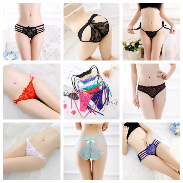 Women Sexy Lace Panties Knickers Lingerie Seamless Underwear G-string Briefs  US