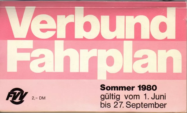 Frankfurt:  FVV-Taschenfahrplan 1980 Sommer
