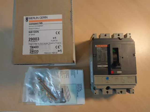 Leistungsschalter NS100N + TM40D, 3-polig, Schneider Electric (Merlin Gerin)