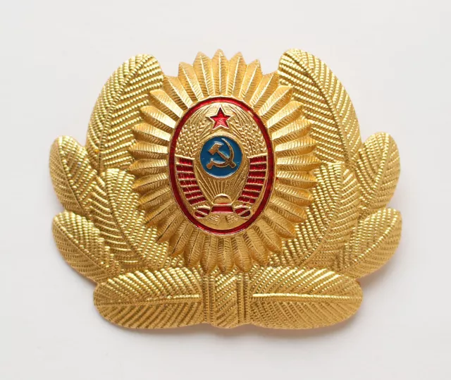 Original Soviet Russian USSR Vintage Badge Pin Cockade MVD Uniform Cap