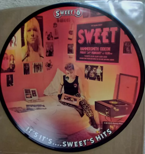 THE SWEET- Picture Disc  SWEET 16   It's It's.... SWEET HITS. 1984 RARE
